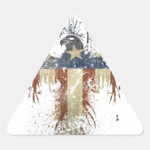Pegatina Triangular Águila patriótica, Estados Unidos/Estados Unidos, 
