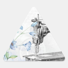 Pegatina Triangular aguja vintage-de coser-máquina