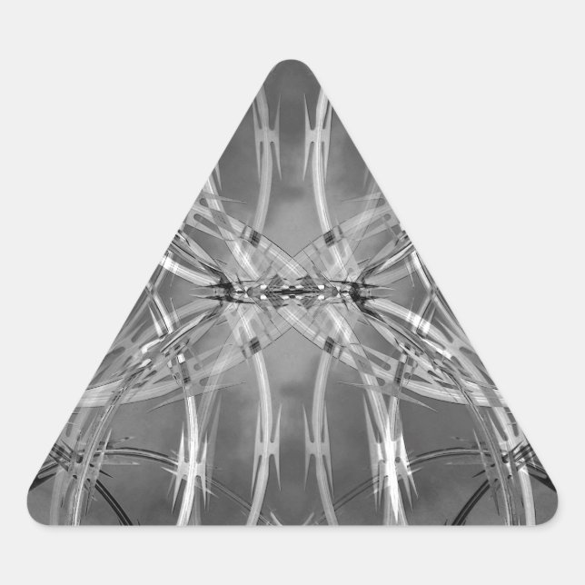 Pegatina Triangular Alambre de rebote contra las nubes oscuras (Anverso)