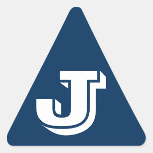 Pegatina Triangular Alfabeto de Janz Capital Letter J Caja de policía 