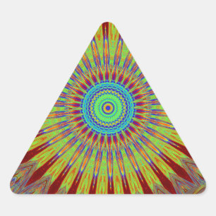 Pegatina Triangular alfombra iraní  patrón tribal étnico africano.jpg