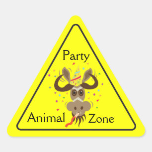 Pegatina Triangular Algunos Gnu Stuff_Partier Zona Animal Gnu_Fiesta