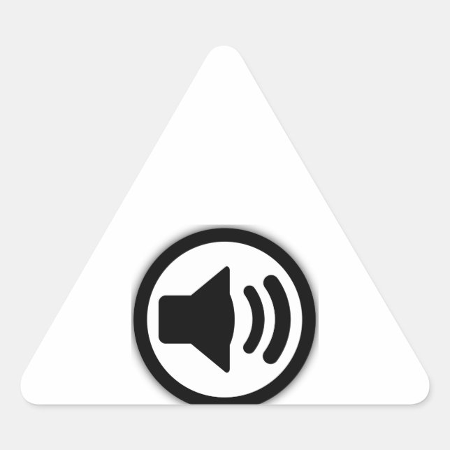 Pegatina Triangular Altavoz de audio (Anverso)