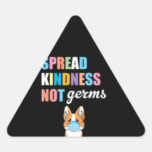 Pegatina Triangular Amabilidad extendida no gérmenes Corgi Lover esenc