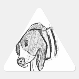 Pegatina Triangular amante de los animales