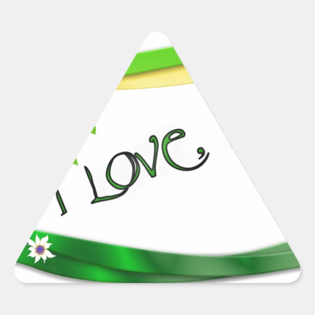 Pegatina Triangular Amar (Anverso)