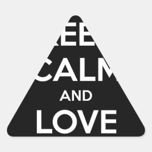 Pegatina Triangular Amar los gatos negros