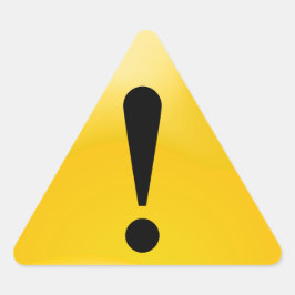 Pegatina Triangular Amarillo de alerta de precaución