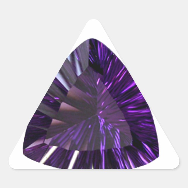Pegatina Triangular Amethyst Gemstone (Anverso)