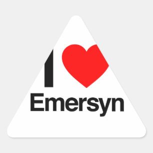 Pegatina Triangular amo a emersyn
