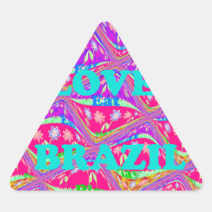Pegatina Triangular Amo Brasil.png