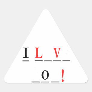 Pegatina Triangular Amo el estilo You-Hangman de Shirley Taylor