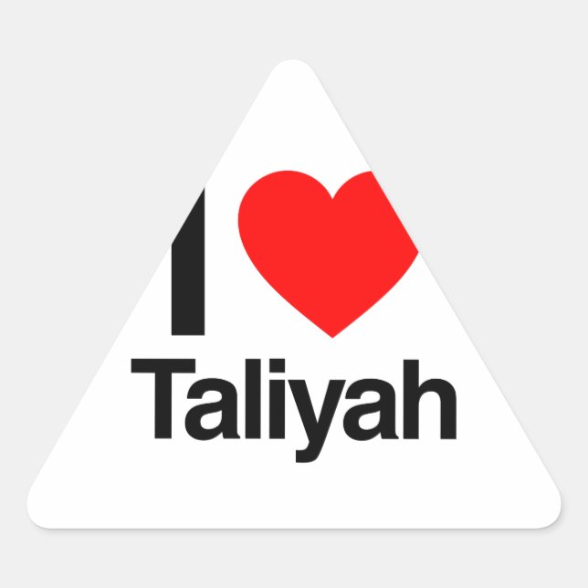 Pegatina Triangular amo el taliyah (Anverso)