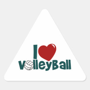 Pegatina Triangular Amo voleibol