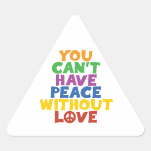 Pegatina Triangular Amor y paz
