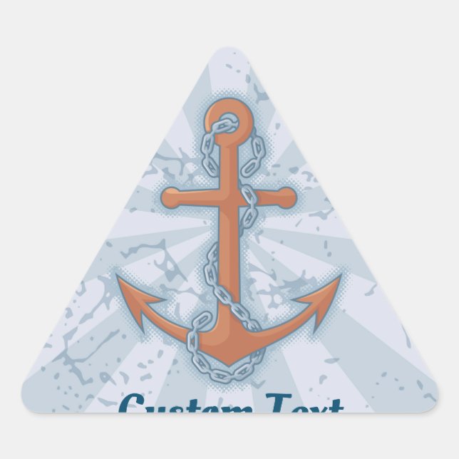 Pegatina Triangular Anclaje con cadena (Anverso)