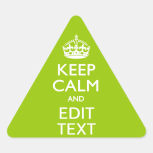 Pegatina Triangular Android Green Keep Calm Ten Tu Texto