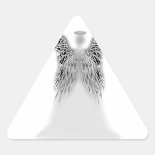 Pegatina Triangular Ángel Alas y Luz