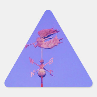 Pegatina Triangular Angel BLOWING HORN WEATHER VANE