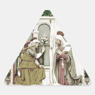 Pegatina Triangular Angel Gabriel La Anunciación