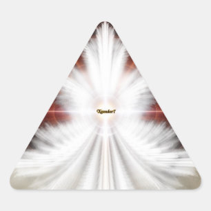 Pegatina Triangular Angel Wings Snowflake Fractal Art