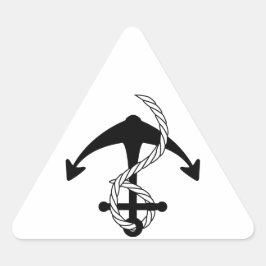 Pegatina Triangular Anker schwarz weiseck Aufkleber