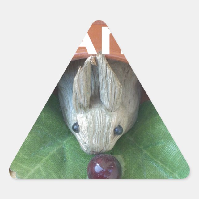 Pegatina Triangular Aperitivo de conejo (Anverso)