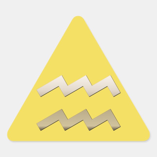 Pegatina Triangular Aquarius (Anverso)