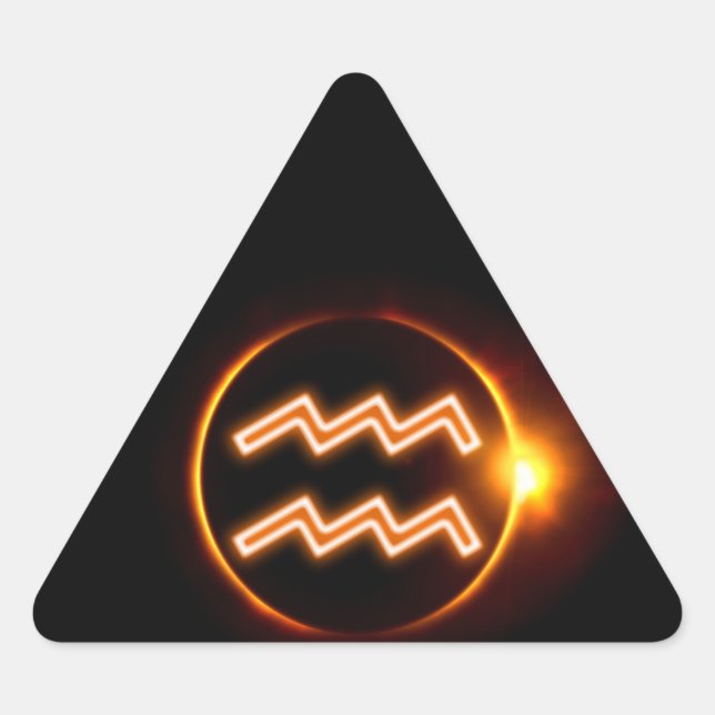 Pegatina Triangular Aquarius (Anverso)