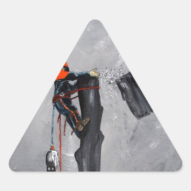 Pegatina Triangular Árbitro de cirujano (Anverso)