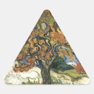 Pegatina Triangular Árbol de moras por van Gogh