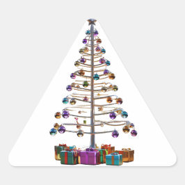 Pegatina Triangular Árbol de navidad