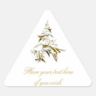 Pegatina Triangular Árbol de Navidad en blanco 001