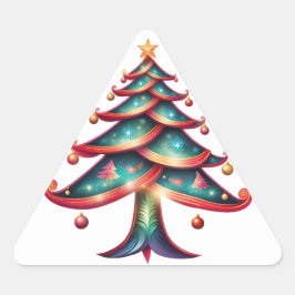 Pegatina Triangular Árbol moro y brillante