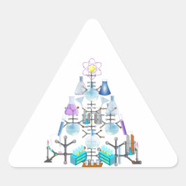 Pegatina Triangular Árbol químico, árbol de Navidad