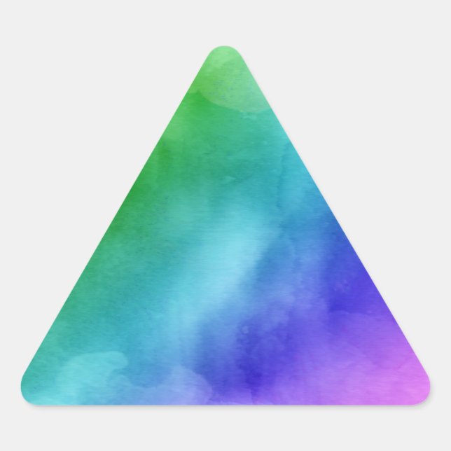Pegatina Triangular Arco de arcoiris (Anverso)