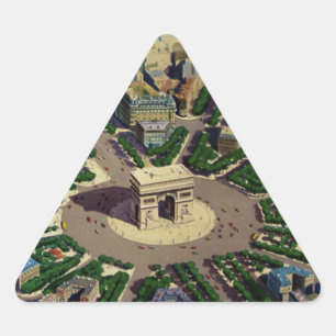 Pegatina Triangular Arco de Triomphe París