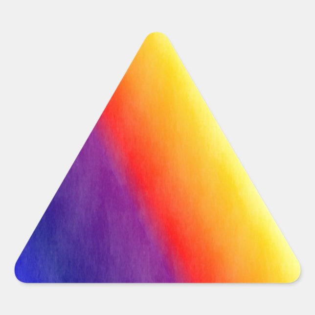 Pegatina Triangular Arcoiris (Anverso)