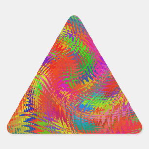 Pegatina Triangular Arcoiris tejido