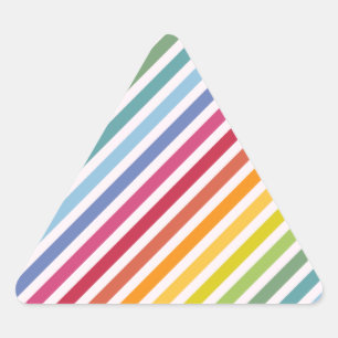 Pegatina Triangular Arcoiris y franjas blancas