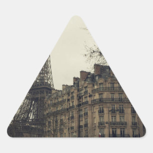Pegatina Triangular Arquitectura del edificio de la Torre Eiffel de Pa