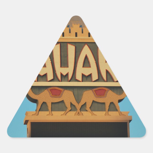 Pegatina Triangular Arquitectura emblemática del Casino de Las Vegas S (Anverso)