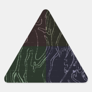 Pegatina Triangular Arte abstracto