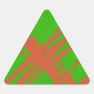 Pegatina Triangular arte abstracto de Greennery