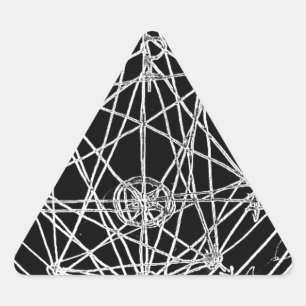 Pegatina Triangular arte alquímico de la transmutación del yaie