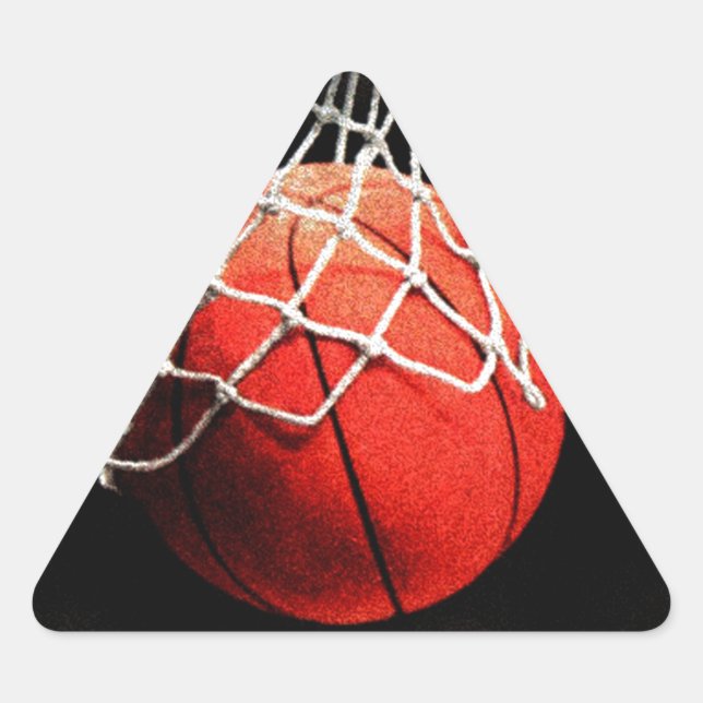Pegatina Triangular Arte de baloncesto (Anverso)