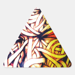 Pegatina Triangular Arte de Calle Cara