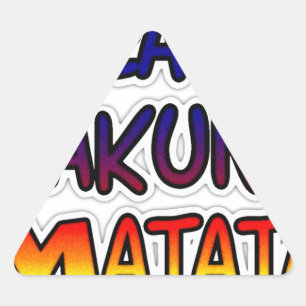 Pegatina Triangular Arte de gradiente de Paz Hakuna Matata