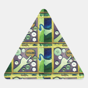 Pegatina Triangular Arte de Impresión de Mosaico Divertido Contemporán