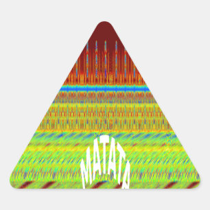 Pegatina Triangular Arte de impresión de motivo geométrico colorido
